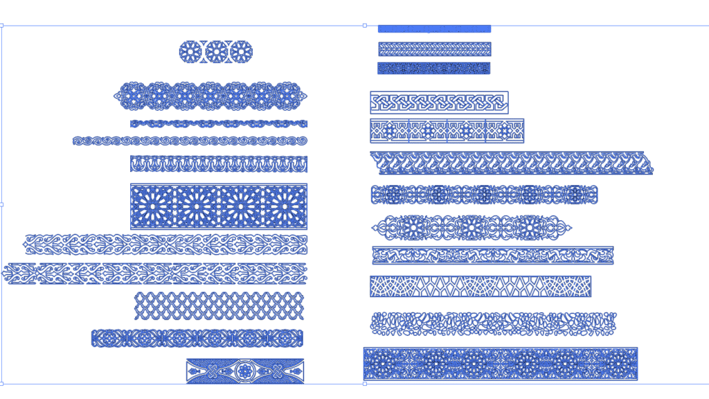 2 rectangle Collection Rectangles 001 Motifs Salon Marocain DXF