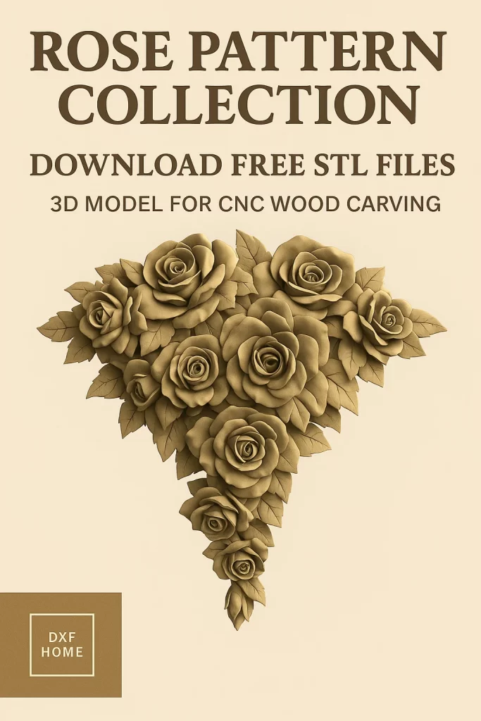 Rose pattern collection download free stl files 3d model Rose pattern collection download free stl files 3d model for CNC wood carving