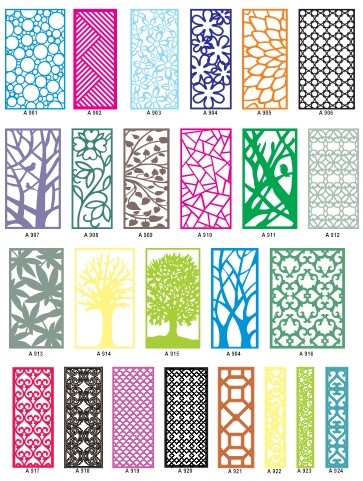 Decorative Partition Wall Panel CDR Files1 Decorative Partition & Wall Panel CDR Files for CNC Machines