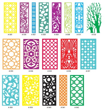 Decorative Partition Wall Panel CDR Files2 Decorative Partition & Wall Panel CDR Files for CNC Machines