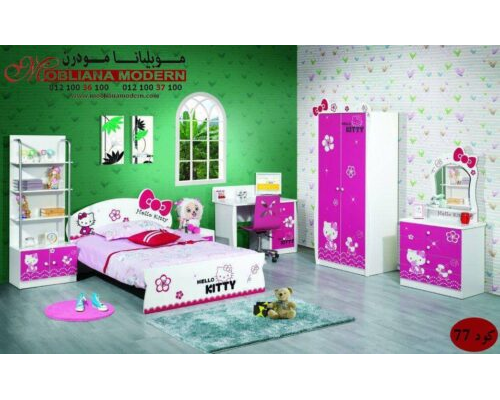 Bed room hello kitty 012 DXF